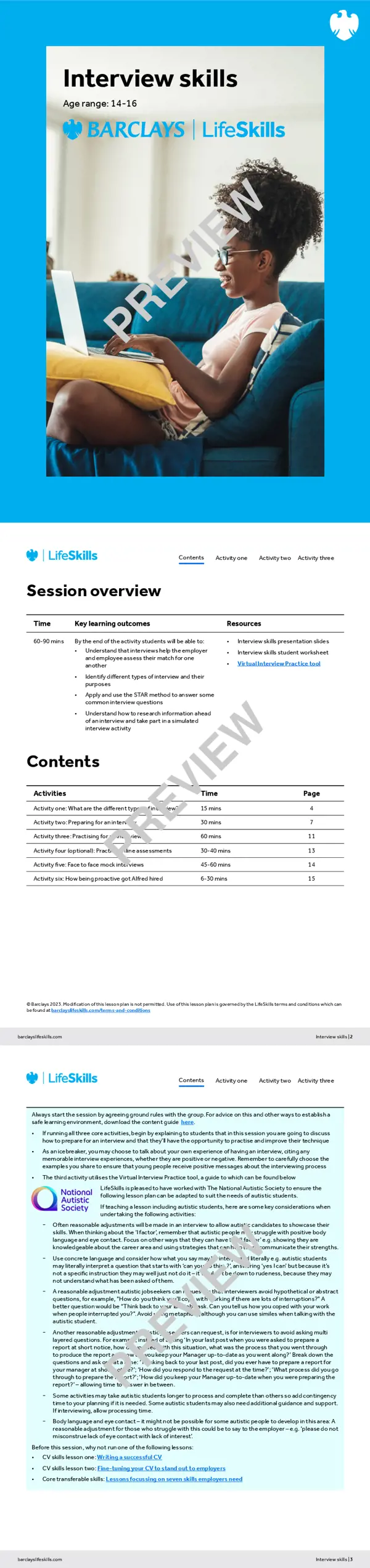 interview research worksheet
