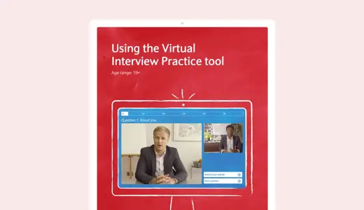 Using the Virtual Interview Practice tool lesson