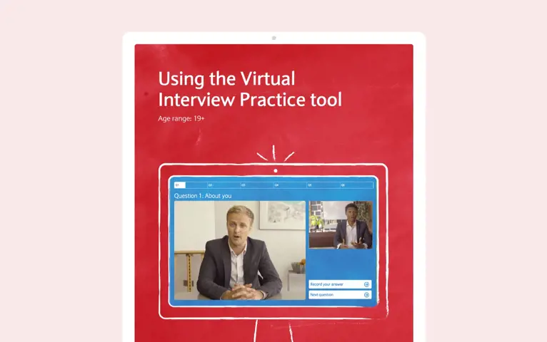 Using the Virtual Interview Practice tool