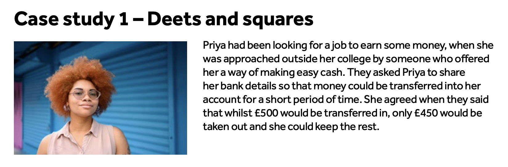 Priya - deets and squares